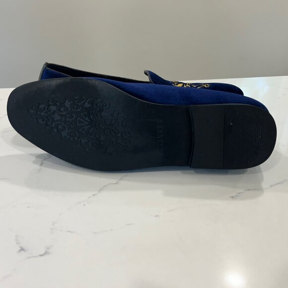 Fulinken Men's Velvet and Leather Blue Loafer Size 46 or 12 US - Picture 8 of 10